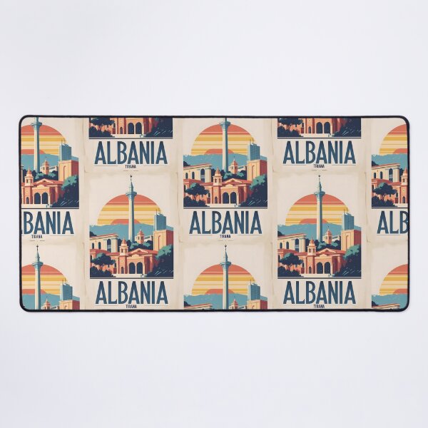 Item preview, Albania Tirana Vintage Travel Tourism Art designed and sold by TravelersGems.