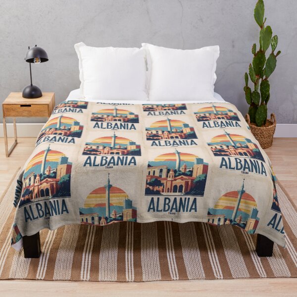 Item preview, Albania Tirana Vintage Travel Tourism Art designed and sold by TravelersGems.