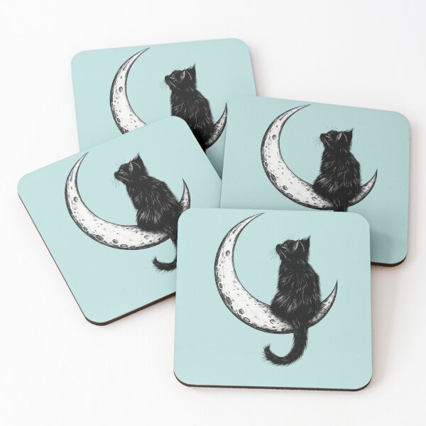 Item preview, Witchy Black Cat on Crescent Moon designed and sold by JustViralShirts.