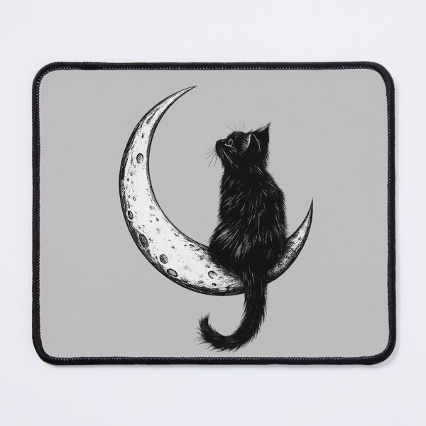 Item preview, Witchy Black Cat on Crescent Moon designed and sold by JustViralShirts.