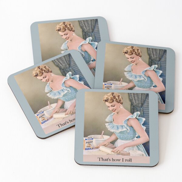 Item preview, That’s How I Roll – Retro Vintage Baking Humor Pin-Up Kitchen art designed and sold by EmiliaBassano.