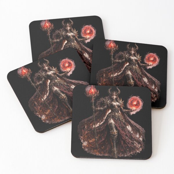 Item preview, Crimson Demon Sorceress - Hellfire Witch Queen designed and sold by Nesaith.