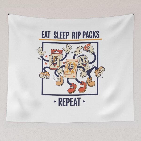 Item preview, Eat Sleep Rip Packs Repeat Trading Card Collector designed and sold by LuminOrb.