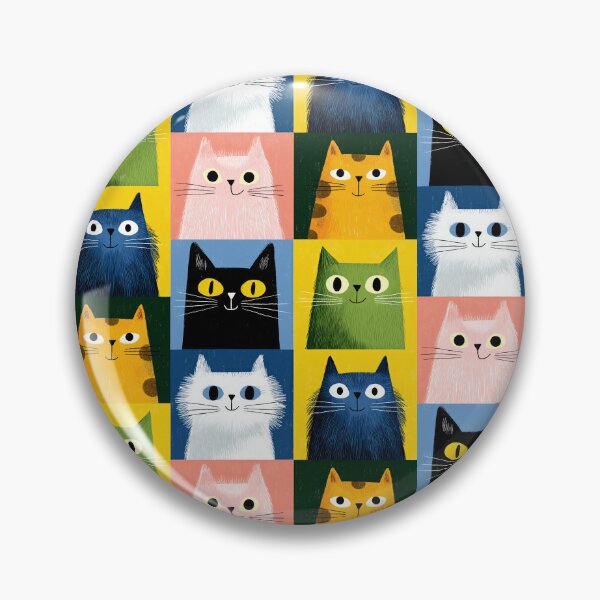 Artikelvorschau, Katzenbabys mit flacher Farbe entworfen und verkauft von Retro Type.