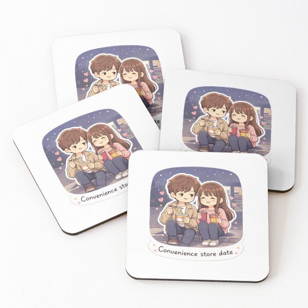 Item preview, Cute K-Drama Convenience Store Date – Cozy Anime Couple designed and sold by mondesigns98.