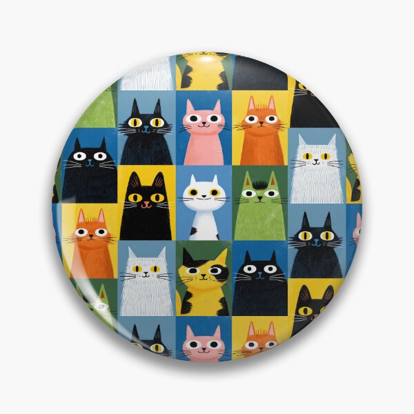 Item preview, The Colorful Cat Quad designed and sold by Retro Type.