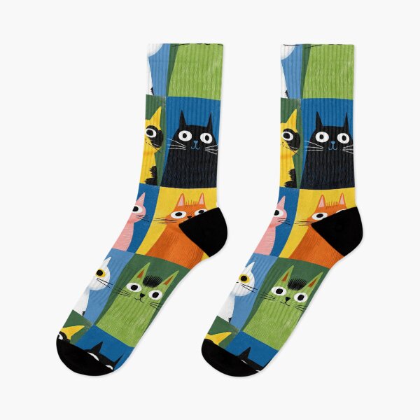Item preview, The Colorful Cat Quad designed and sold by Retro Type.