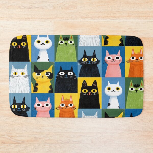 Item preview, The Colorful Cat Quad designed and sold by Retro Type.