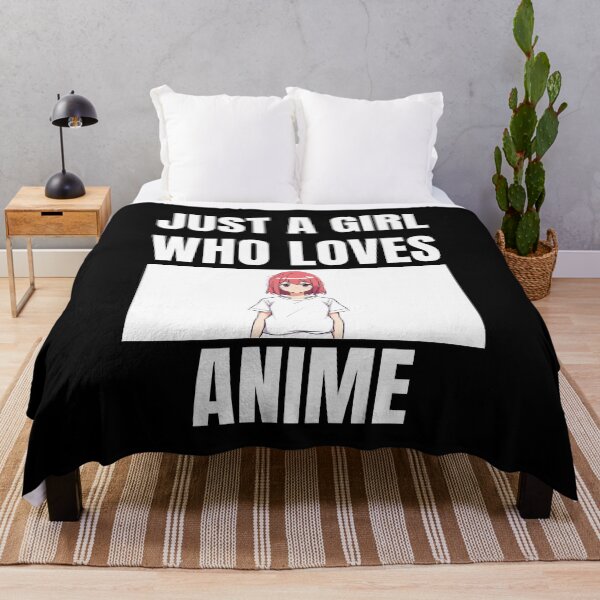 Item preview, Just a Girl Who Loves Anime - Pink Haired Character Illustration designed and sold by Vision Crafted.