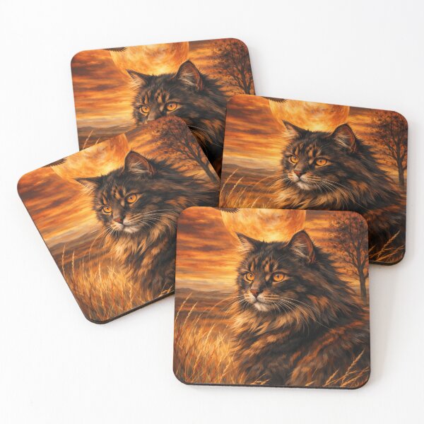Item preview, Mystic Moon Cat Illustration – Autumn Fantasy Feline Art designed and sold by AmazingViews.