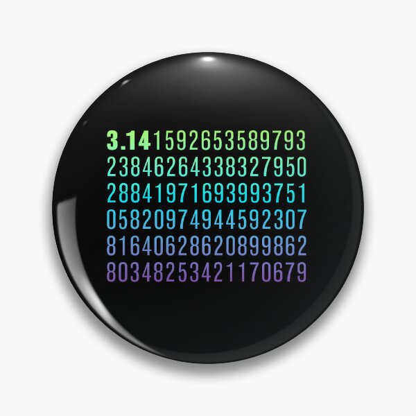 Item preview, First One Hundred Digits of Pi, Green to Purple Gradient designed and sold by Memes N Lore .