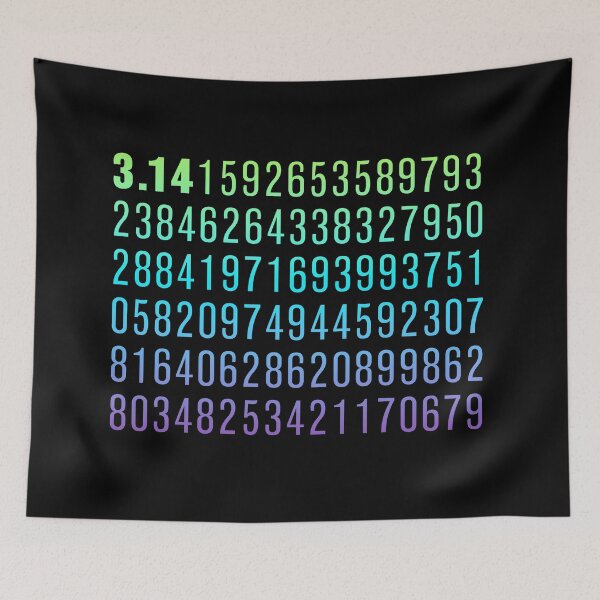 Item preview, First One Hundred Digits of Pi, Green to Purple Gradient designed and sold by Memes N Lore .