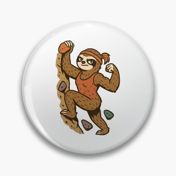 Item preview, Strong bouldering sloth at the top | Climbing girl designed and sold by Pineapple-Tree.