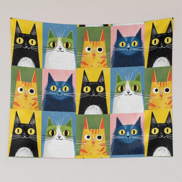 Item preview, Mid-Century Meows designed and sold by Retro Type.