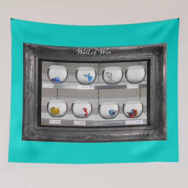Item preview, Wall of Woe for Sad Betta Siamese Fighting Fish designed and sold by DizzyButterfly.