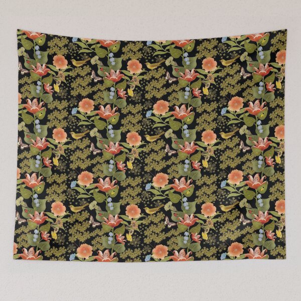 Item preview, Birds and bugs with Mother Nature on black designed and sold by phatlizzardart.