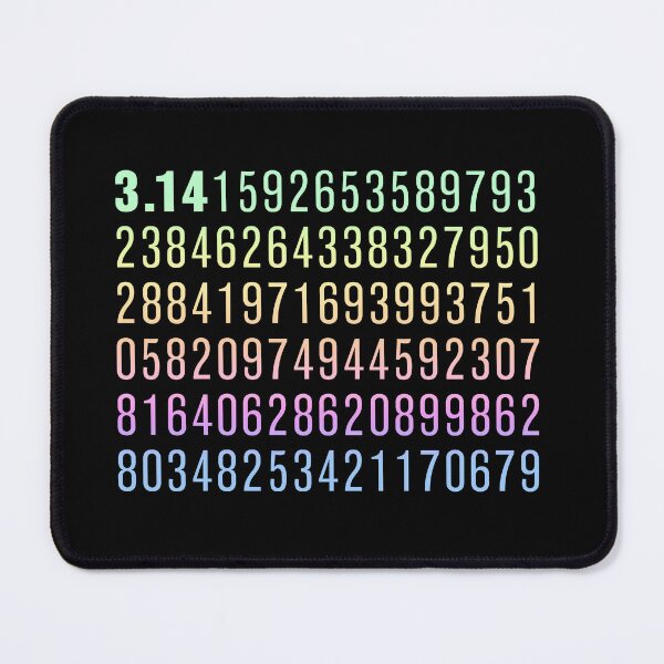 Item preview, First One Hundred Digits of Pi, Neon Gradient designed and sold by Memes N Lore .