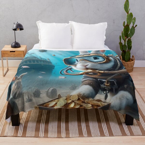 Item preview, Treasure Hunter Rabbit – Underwater Fantasy Adventure designed and sold by Dogandesighn.