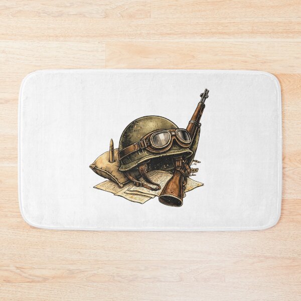 Item preview, Vintage WWII Soldier Helmet & Rifle designed and sold by MDC-99.