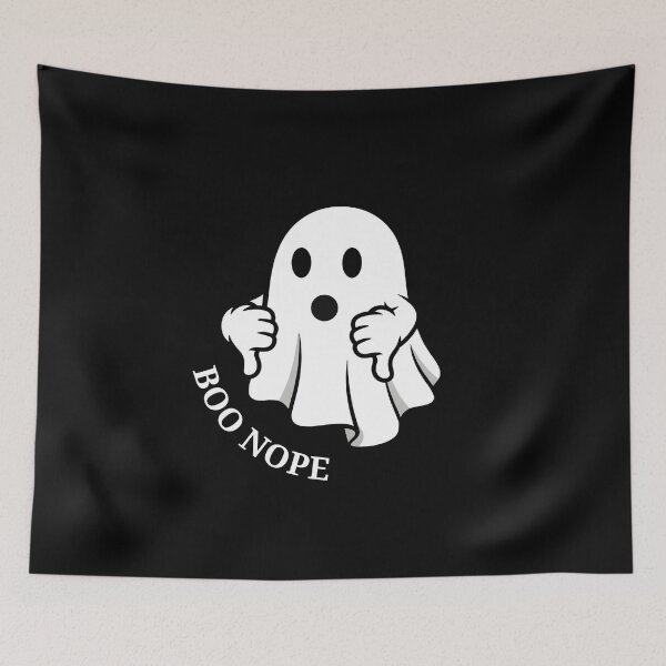 Item preview, Grumpy Cartoon Ghost Giving Double Thumbs Down Digital Illustration designed and sold by flidesign .