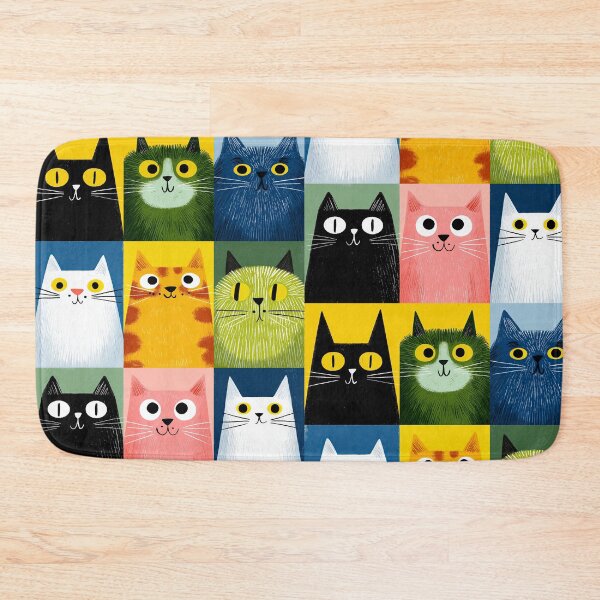 Item preview, Bold Shapes, Cute Cats designed and sold by Retro Type.