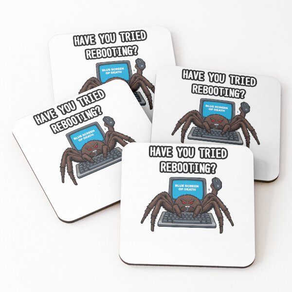 Item preview, HAVE YOU TRIED REBOOTING? – IT support spider designed and sold by Samakru.