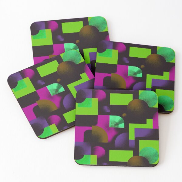 Item preview, Neon Geometric Abstract Pattern designed and sold by joycrysstudio.