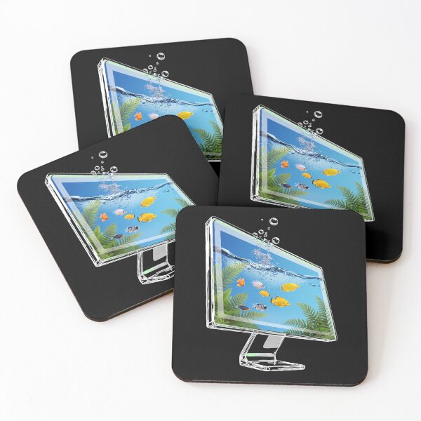 Item preview, Retro Futuristic Aquarium Screen designed and sold by SignumShop.