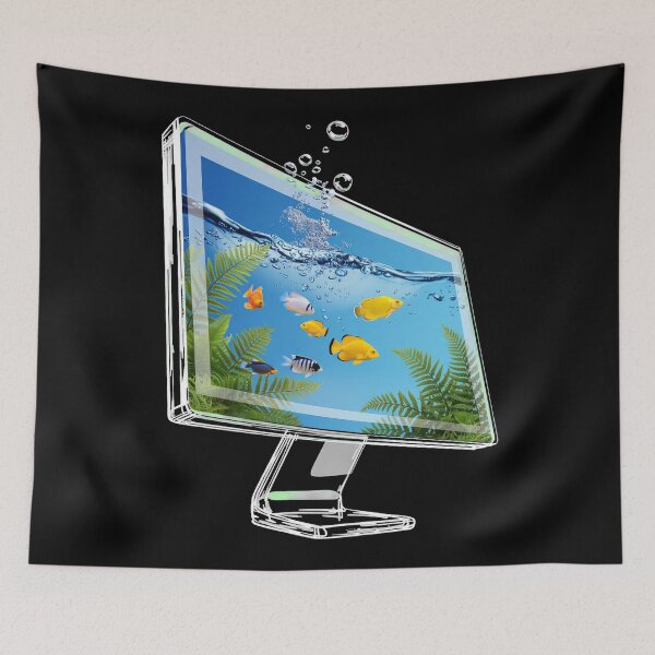 Item preview, Retro Futuristic Aquarium Screen designed and sold by SignumShop.