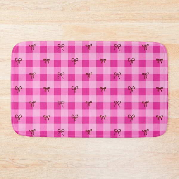 Item preview, Bright Pink Gingham and Hand Drawn Bows  designed and sold by RebbyCreates.