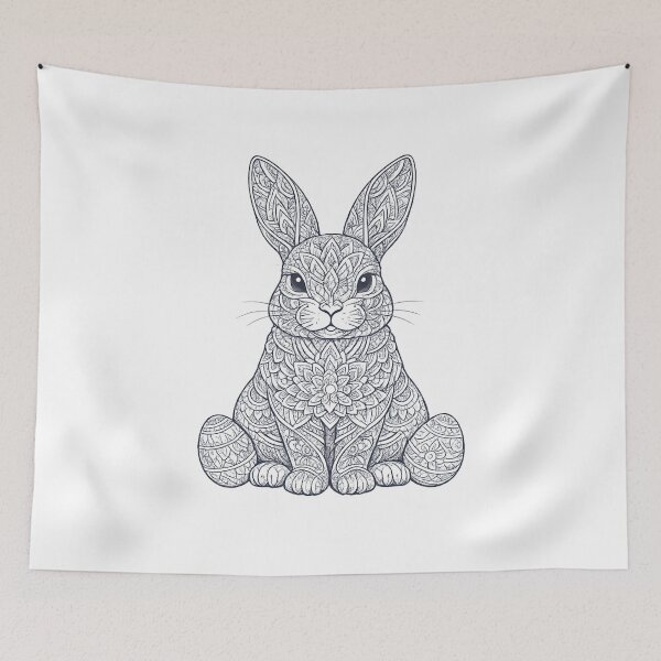 Item preview, Mandala Easter Bunny – Delicate spring magic as an artistic statement design designed and sold by CoolContent Factory.