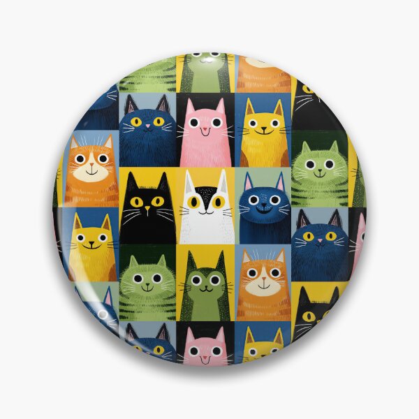 Item preview, Retro Feline Squares designed and sold by Retro Type.