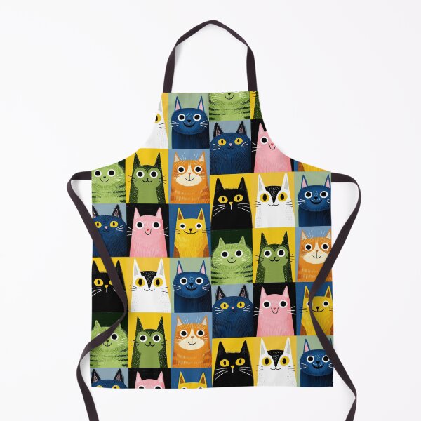 Item preview, Retro Feline Squares designed and sold by Retro Type.