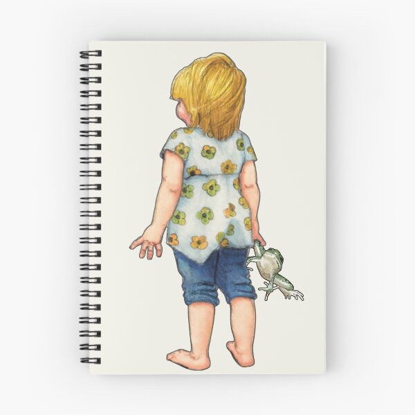 Item preview, Little Girl Holding a Big FROG, Illustration designed and sold by JoyfulWhimsy.