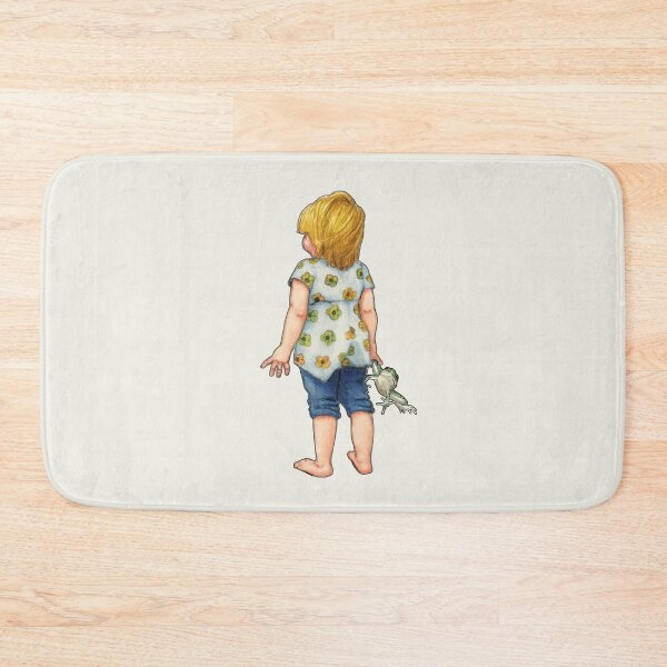 Item preview, Little Girl Holding a Big FROG, Illustration designed and sold by JoyfulWhimsy.