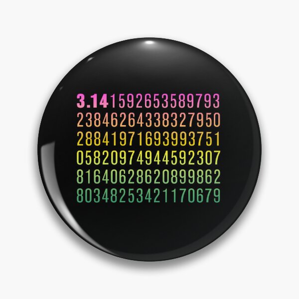 Item preview, First One Hundred Digits of Pi, Pink to Green Gradient designed and sold by Memes N Lore .