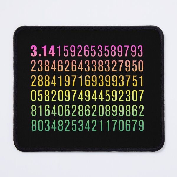 Item preview, First One Hundred Digits of Pi, Pink to Green Gradient designed and sold by Memes N Lore .