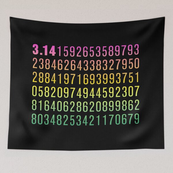 Item preview, First One Hundred Digits of Pi, Pink to Green Gradient designed and sold by Memes N Lore .
