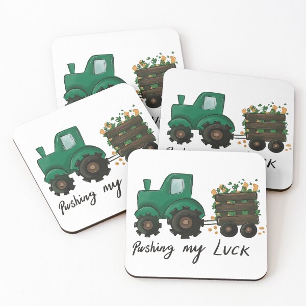 Item preview, Pushing My Luck Construction hand drawn St. Patrick's Day, Boys St Patrick's Shirt Png, Shamrock Png, Digital File designed and sold by Pragatee.