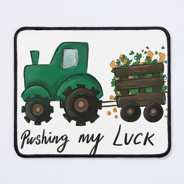 Item preview, Pushing My Luck Construction hand drawn St. Patrick's Day, Boys St Patrick's Shirt Png, Shamrock Png, Digital File designed and sold by Pragatee.