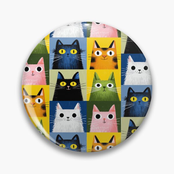 Item preview, Blue Tabby in the Grid designed and sold by Retro Type.