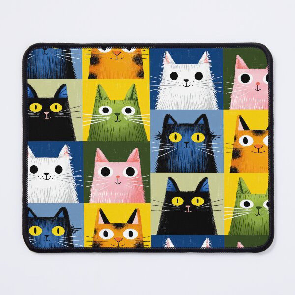 Item preview, Blue Tabby in the Grid designed and sold by Retro Type.