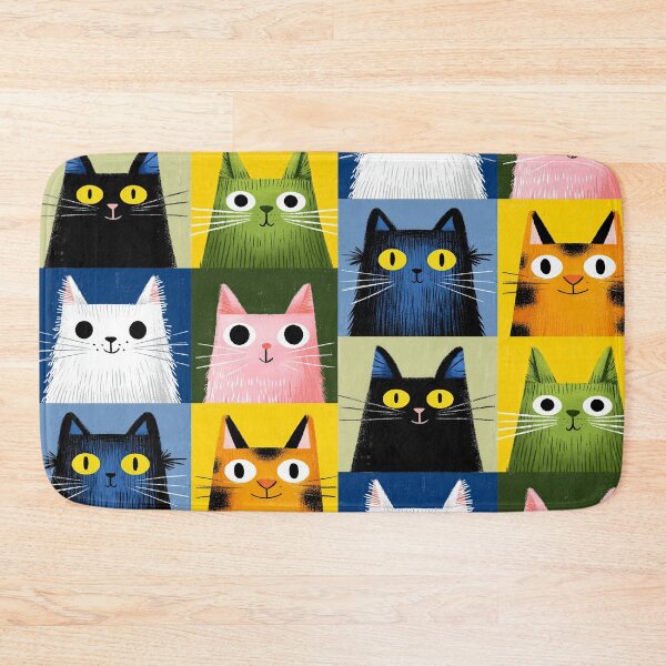 Item preview, Blue Tabby in the Grid designed and sold by Retro Type.