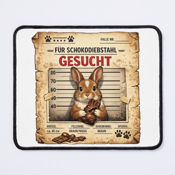 Item preview, Wanted for chocolate theft – Cute Easter bunny wanted poster T-shirt with humor designed and sold by CoolContent Factory.