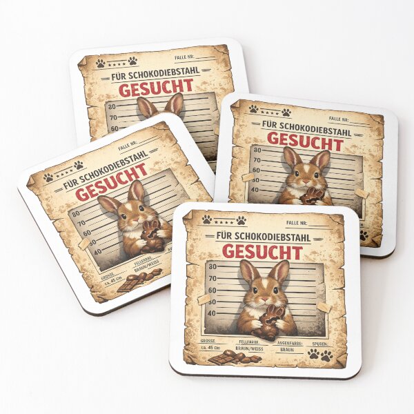 Item preview, Wanted for chocolate theft – Cute Easter bunny wanted poster T-shirt with humor designed and sold by CoolContent Factory.