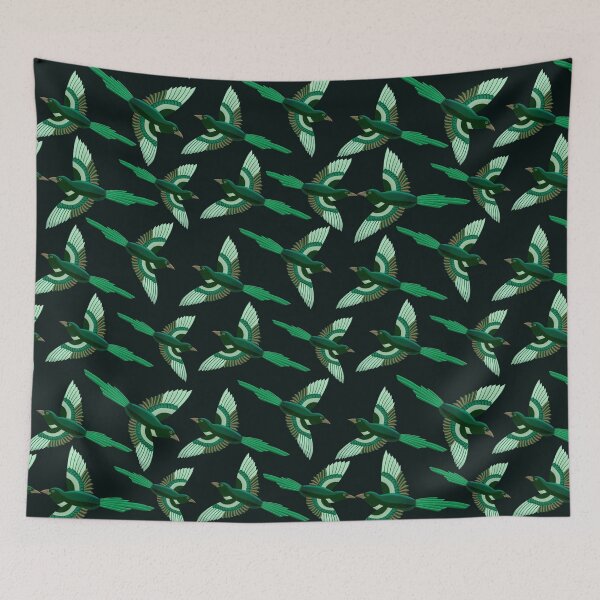 Item preview, Magpies Flying High Bird Pattern designed and sold by KateVanFloofno1.
