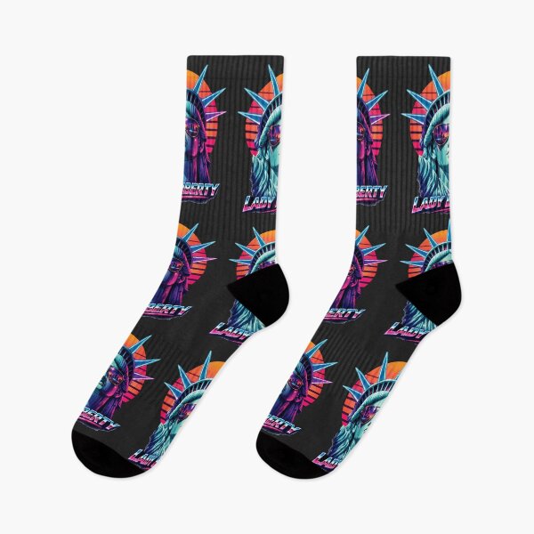 Item preview, Lady Liberty - Retro 80s Synthwave designed and sold by DigitalGlade.