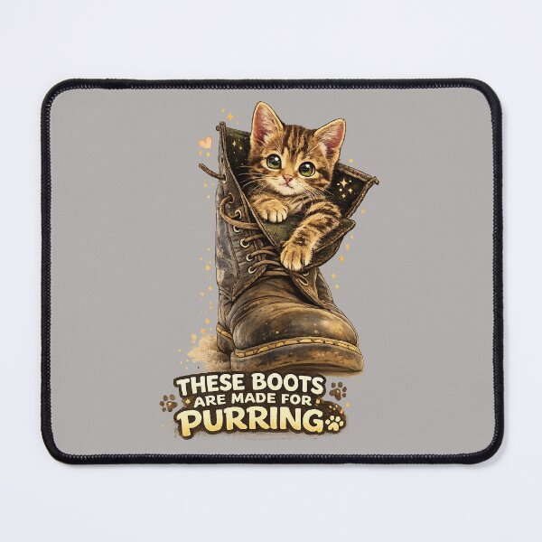 Item preview, Cute kitten in a boot. These Boots are made for Purring. designed and sold by Natart1004.