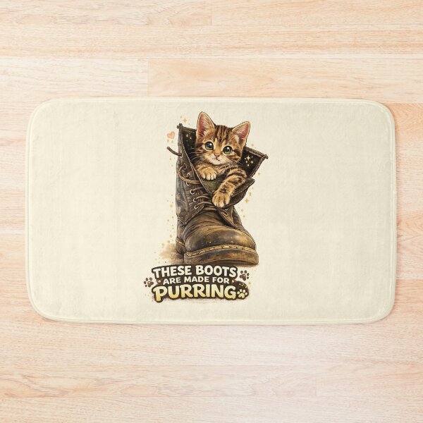 Item preview, Cute kitten in a boot. These Boots are made for Purring. designed and sold by Natart1004.