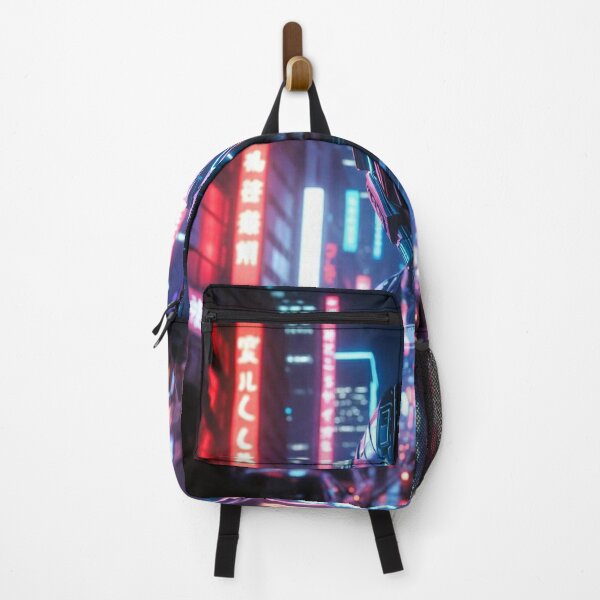Item preview, Cyberpunk Neon Rain Rider – Futuristic Helmet in Blurred Tokyo Night Streets designed and sold by RadaQueen.